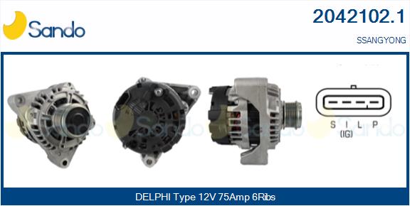 SANDO 2042102.1 Alternatore