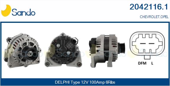 SANDO 2042116.1 Alternatore