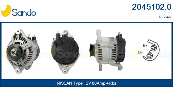 SANDO 2045102.0 Alternatore