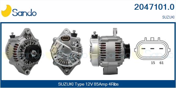 SANDO 2047101.0 Alternatore