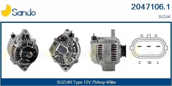 SANDO 2047106.1 Alternatore