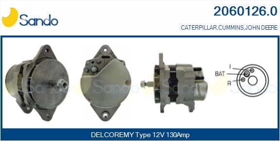 SANDO 2060126.0 Alternatore