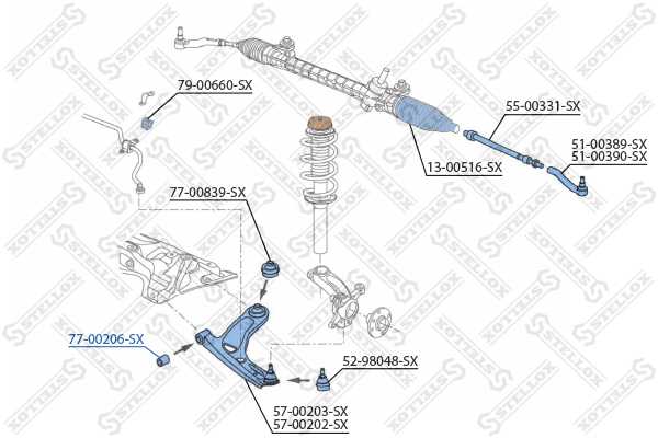 STELLOX 77-00206-SX Έδραση,...