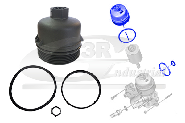 3RG 98207 Cap, oil filter...