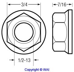 WAI 84-2600-1 Nut