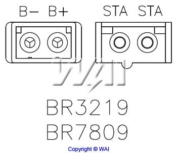 WAI BR7809 Alternator...