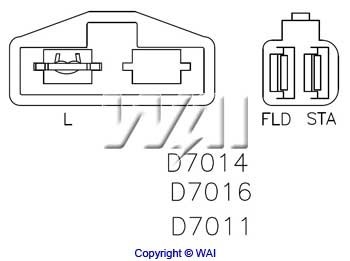 WAI D7011 Alternator Regulator