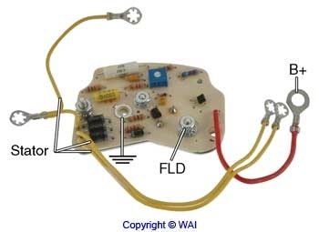 WAI D812 Alternator Regulator