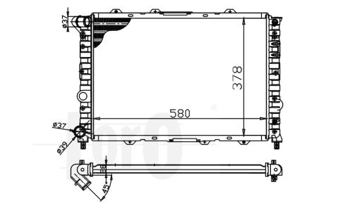 ABAKUS 002-017-0002 Radiatore, Raffreddamento motore