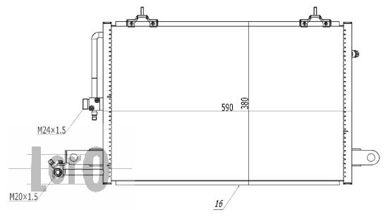 ABAKUS 003-016-0004 Condensatore, Climatizzatore-Condensatore, Climatizzatore-Ricambi Euro