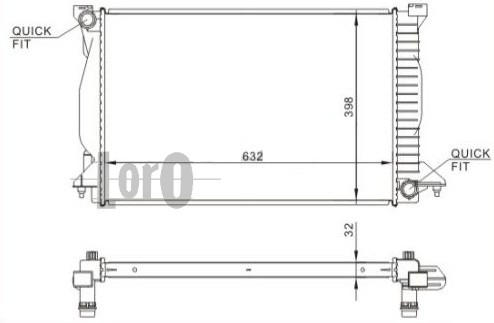 ABAKUS 003-017-0015 Radiatore, Raffreddamento motore-Radiatore, Raffreddamento motore-Ricambi Euro