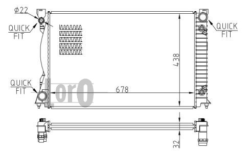 ABAKUS 003-017-0037-B Radiatore, Raffreddamento motore-Radiatore, Raffreddamento motore-Ricambi Euro