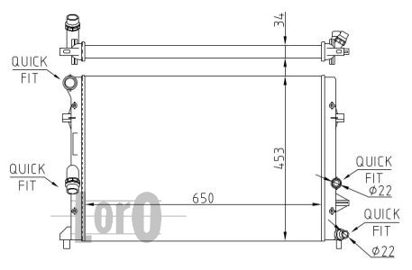 ABAKUS 003-017-0041 Radiatore, Raffreddamento motore-Radiatore, Raffreddamento motore-Ricambi Euro