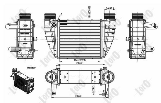 ABAKUS 003-018-0014 Intercooler-Intercooler-Ricambi Euro