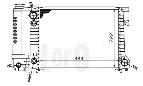 ABAKUS 004-017-0018 Radiatore, Raffreddamento motore