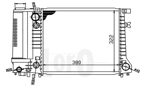 ABAKUS 004-017-0020 Radiatore, Raffreddamento motore-Radiatore, Raffreddamento motore-Ricambi Euro