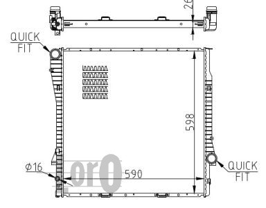 ABAKUS 004-017-0025-B Radiatore, Raffreddamento motore-Radiatore, Raffreddamento motore-Ricambi Euro