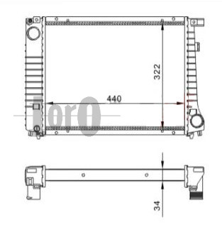 ABAKUS 004-017-0027 Radiatore, Raffreddamento motore-Radiatore, Raffreddamento motore-Ricambi Euro