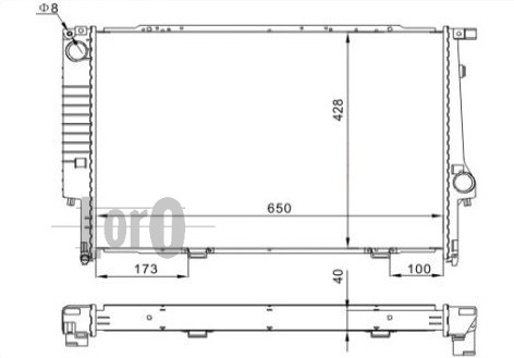 ABAKUS 004-017-0030 Radiatore, Raffreddamento motore-Radiatore, Raffreddamento motore-Ricambi Euro