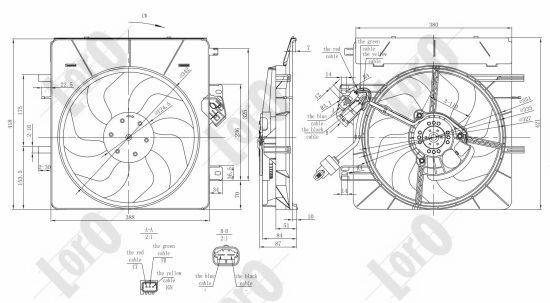 ABAKUS 009-014-0005 Ventola, Raffreddamento motore