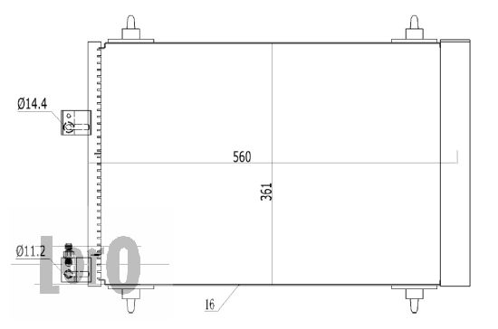 ABAKUS 009-016-0010 Condensatore, Climatizzatore