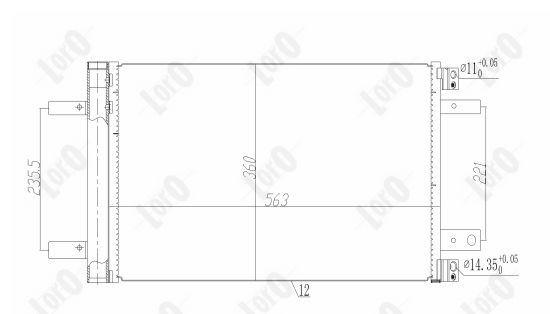 ABAKUS 009-016-0027 Condensatore, Climatizzatore-Condensatore, Climatizzatore-Ricambi Euro