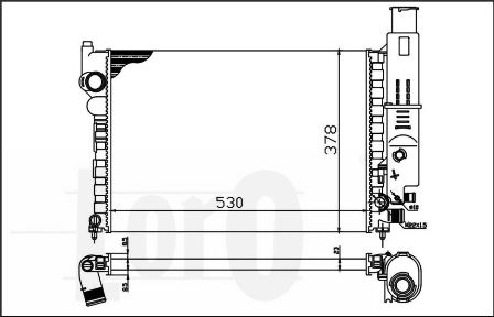 ABAKUS 009-017-0005 Radiatore, Raffreddamento motore