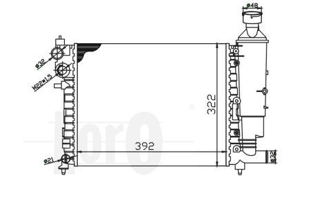 ABAKUS 009-017-0008 Radiatore, Raffreddamento motore-Radiatore, Raffreddamento motore-Ricambi Euro