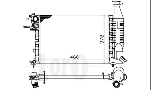 ABAKUS 009-017-0020 Radiatore, Raffreddamento motore-Radiatore, Raffreddamento motore-Ricambi Euro