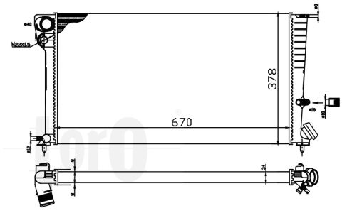 ABAKUS 009-017-0028 Radiatore, Raffreddamento motore-Radiatore, Raffreddamento motore-Ricambi Euro