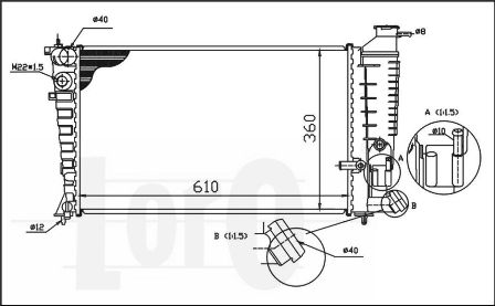 ABAKUS 009-017-0031 Radiatore, Raffreddamento motore-Radiatore, Raffreddamento motore-Ricambi Euro