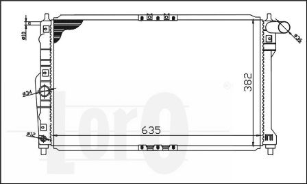 ABAKUS 011-017-0001 Radiatore, Raffreddamento motore-Radiatore, Raffreddamento motore-Ricambi Euro