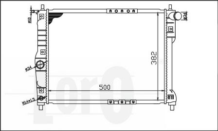 ABAKUS 011-017-0005 Radiatore, Raffreddamento motore-Radiatore, Raffreddamento motore-Ricambi Euro