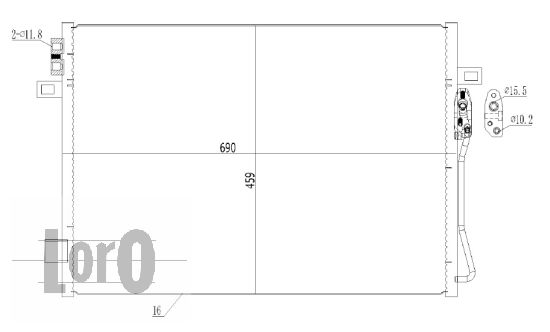 ABAKUS 015-016-0001 Condensatore, Climatizzatore-Condensatore, Climatizzatore-Ricambi Euro