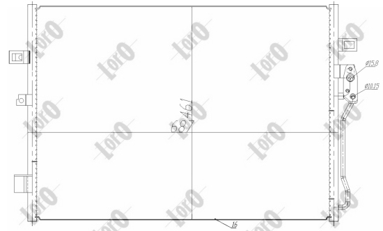 ABAKUS 015-016-0002 Condensatore, Climatizzatore-Condensatore, Climatizzatore-Ricambi Euro