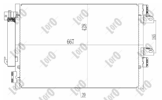 ABAKUS 015-016-0003 Condensatore, Climatizzatore-Condensatore, Climatizzatore-Ricambi Euro