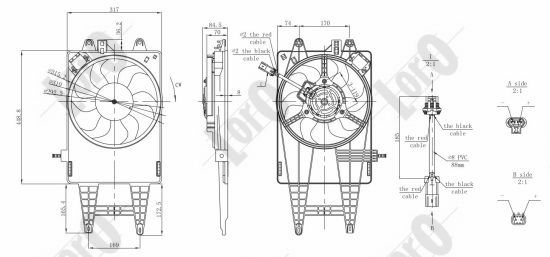 ABAKUS 016-014-0005 Ventola, Raffreddamento motore-Ventola, Raffreddamento motore-Ricambi Euro