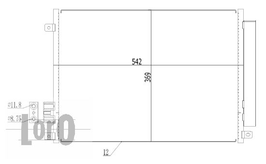 ABAKUS 016-016-0026 Condensatore, Climatizzatore-Condensatore, Climatizzatore-Ricambi Euro