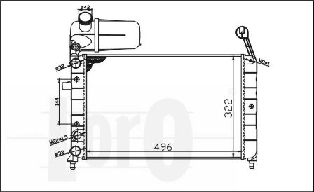 ABAKUS 016-017-0006 Radiatore, Raffreddamento motore