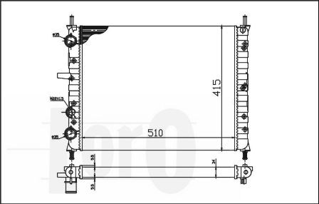 ABAKUS 016-017-0017 Radiatore, Raffreddamento motore