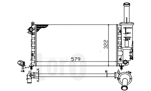 ABAKUS 016-017-0026 Radiatore, Raffreddamento motore-Radiatore, Raffreddamento motore-Ricambi Euro