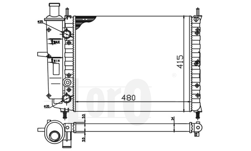 ABAKUS 016-017-0029 Radiatore, Raffreddamento motore-Radiatore, Raffreddamento motore-Ricambi Euro