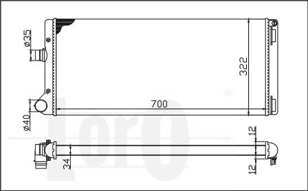 ABAKUS 016-017-0035 Radiatore, Raffreddamento motore-Radiatore, Raffreddamento motore-Ricambi Euro