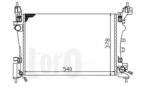 ABAKUS 016-017-0043 Radiatore, Raffreddamento motore-Radiatore, Raffreddamento motore-Ricambi Euro