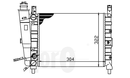 ABAKUS 016-017-0048 Radiatore, Raffreddamento motore