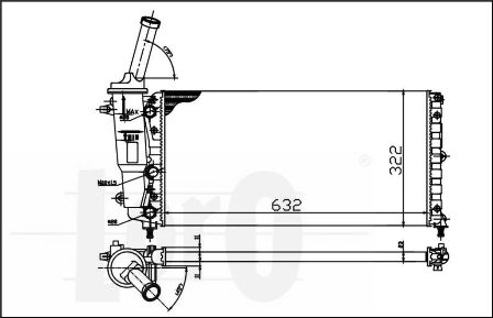 ABAKUS 016-017-0052 Radiatore, Raffreddamento motore-Radiatore, Raffreddamento motore-Ricambi Euro