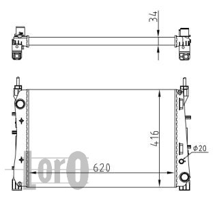 ABAKUS 016-017-0063 Radiatore, Raffreddamento motore-Radiatore, Raffreddamento motore-Ricambi Euro