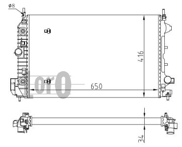 ABAKUS 016-017-0065 Radiatore, Raffreddamento motore-Radiatore, Raffreddamento motore-Ricambi Euro