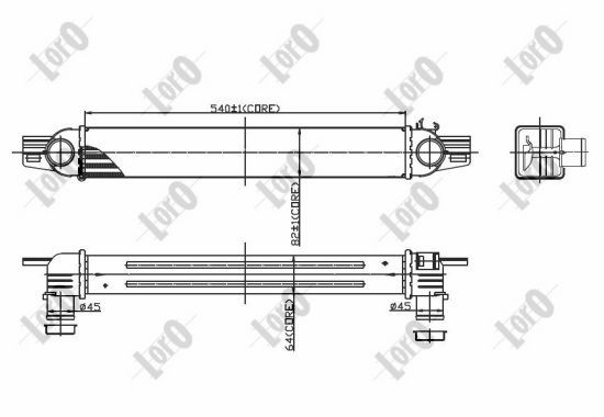 ABAKUS 016-018-0005 Intercooler