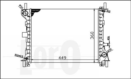 ABAKUS 017-017-0014 Radiatore, Raffreddamento motore-Radiatore, Raffreddamento motore-Ricambi Euro